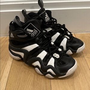 Adidas Crazy 8 Kobe Bryant Black and White High-Top Sneakers Kids Size 4